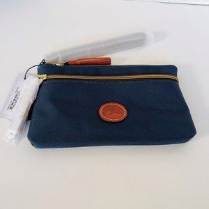 Dooney and Bourke Nylon Double Zip Wristlet Navy Blue NWT